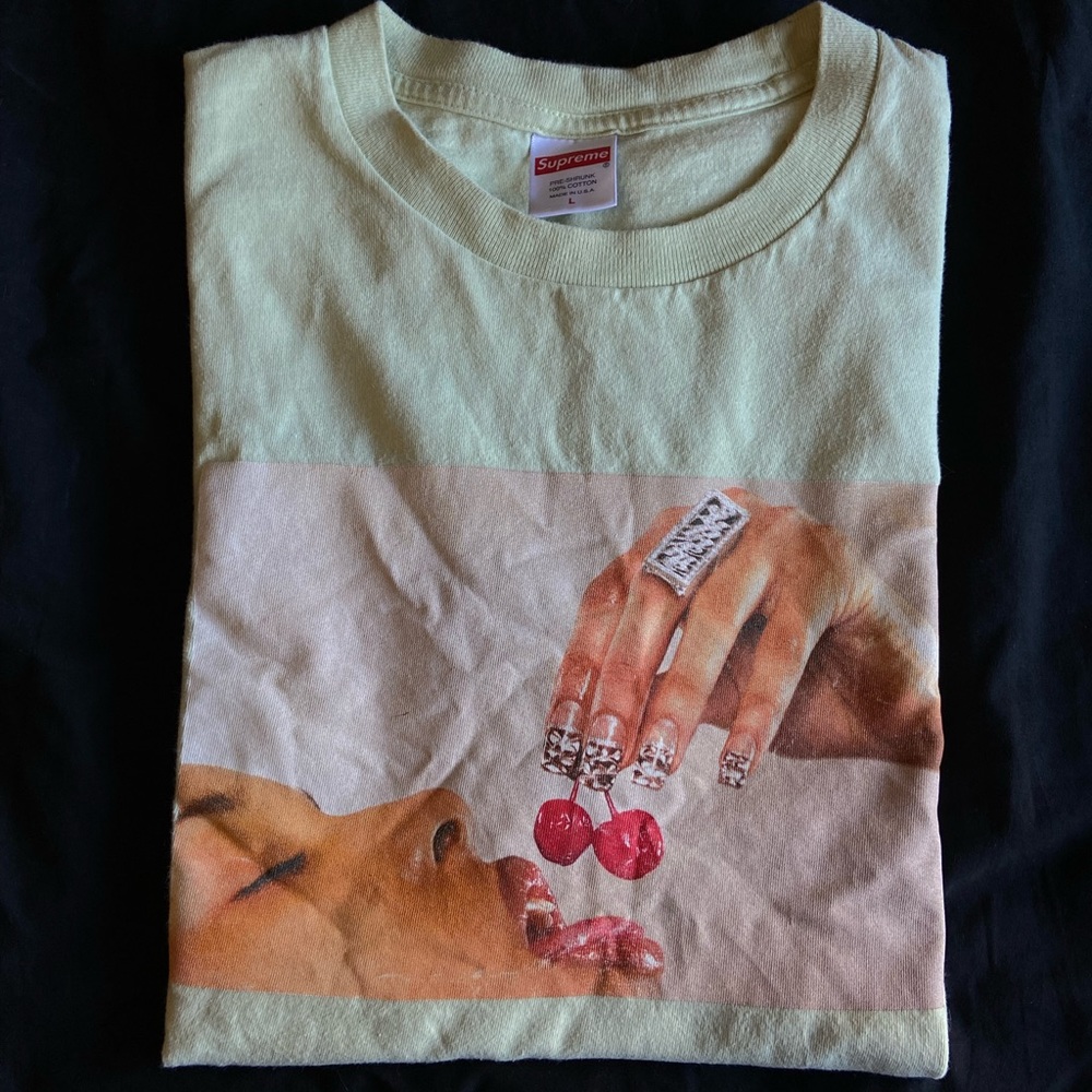 Supreme “Cherries” Tee - Pale Mint - Large